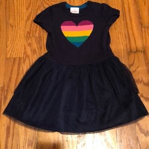 Hanna Andersson sweater dress with tuile skirt.